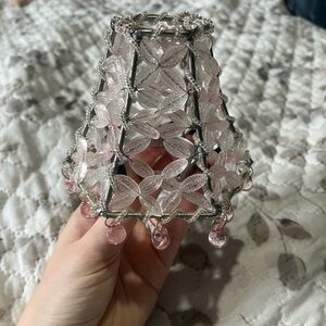 Elegant Pink Crystal Decorative Metal Lamp Shade